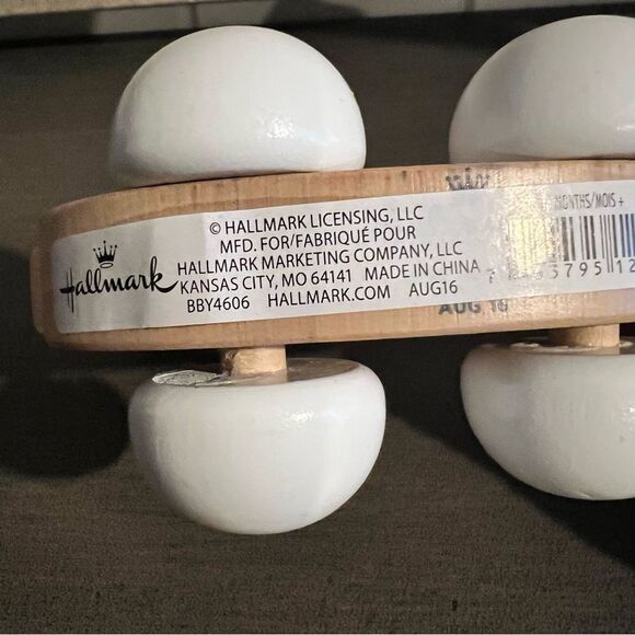 Hallmark Brown and White Bird Toy with Rolling Wheels - Picture 4 of 4